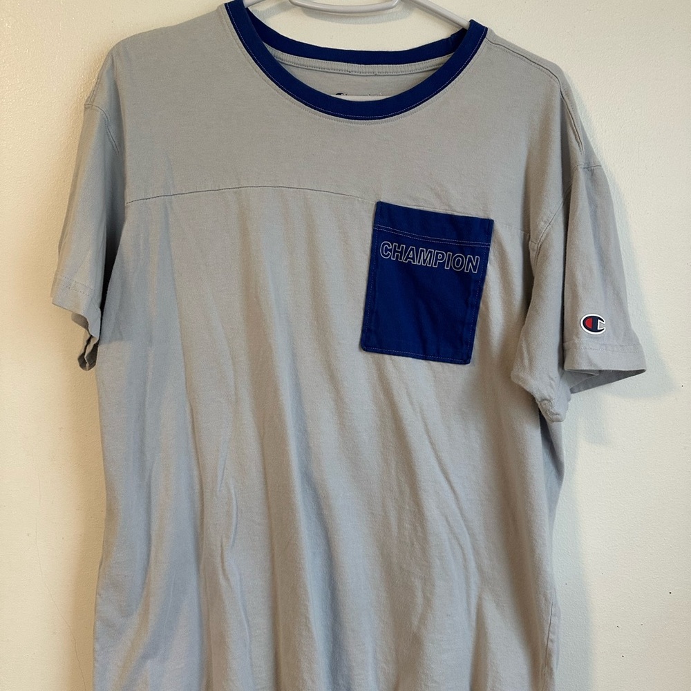 Champion Gray and Blue Short Sleeve Tees